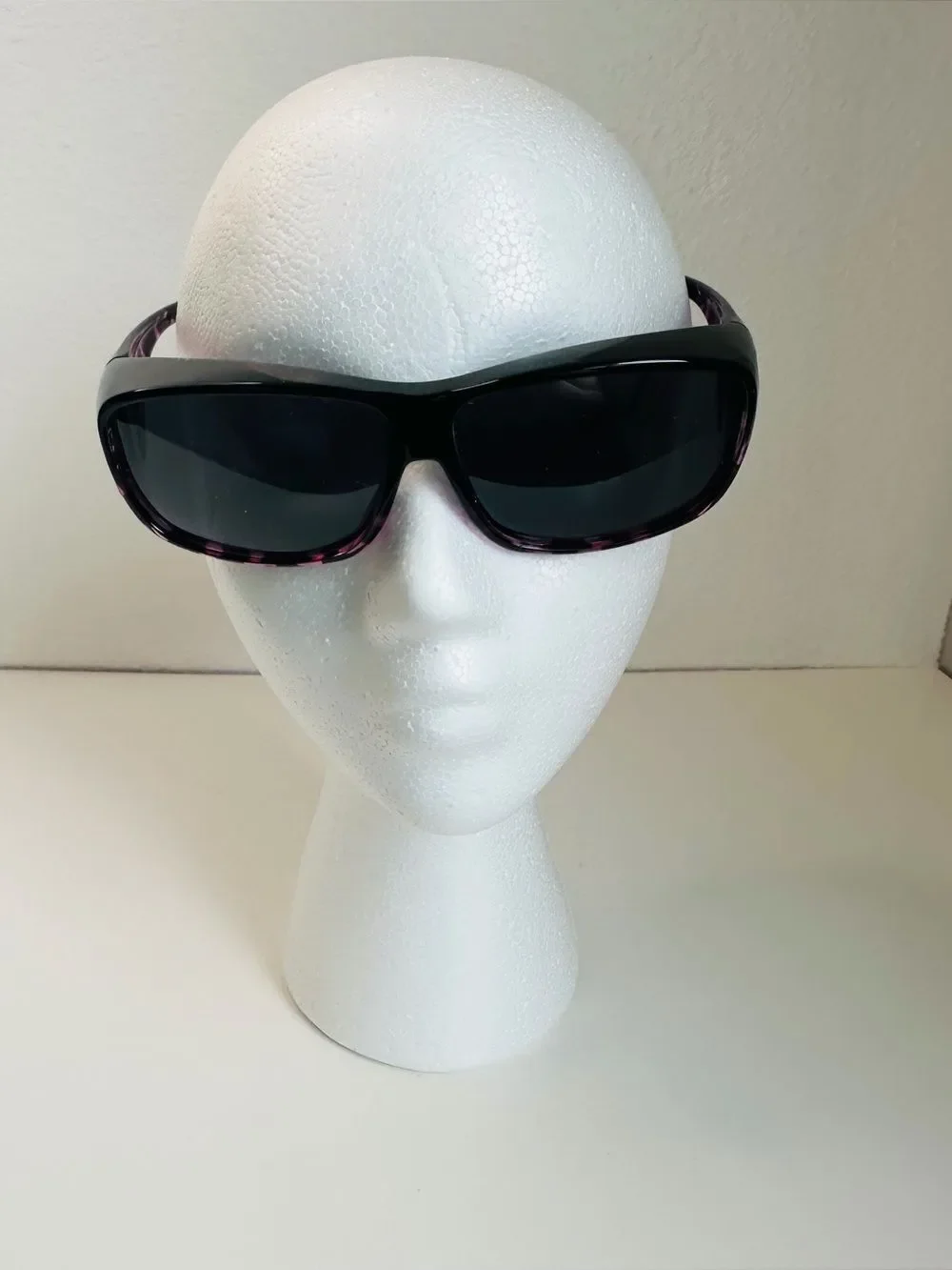 Purple Tortoise Shell Black Overglasses Polarized Sunglasses